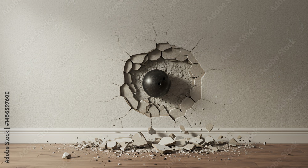 Wall Showing Extensive Damage from Termite Infestation Isolated on White Screen Background Revealing Structural Weakness and Wood Eating Impact For Advertising Campaigns and Educational Materials