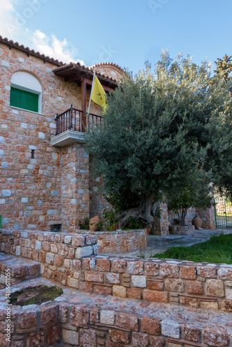 The beautiful monastery of Saint Efraim in Nea Makri, Greece
