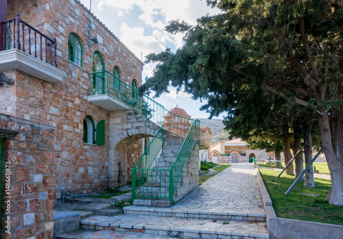 The beautiful monastery of Saint Efraim in Nea Makri, Greece