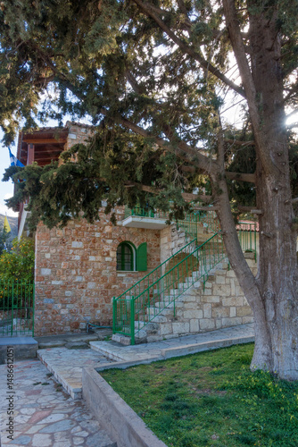 The beautiful monastery of Saint Efraim in Nea Makri, Greece