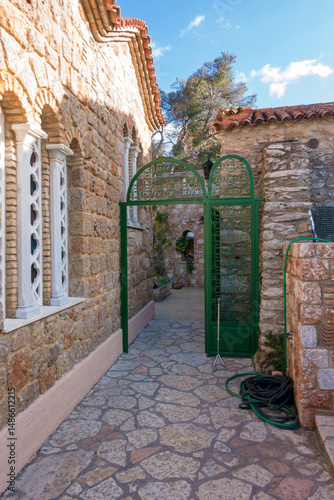 The beautiful monastery of Saint Efraim in Nea Makri, Greece