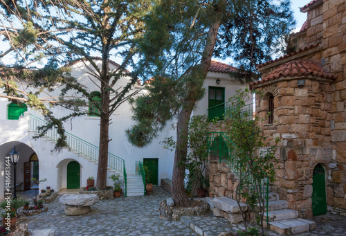 The beautiful monastery of Saint Efraim in Nea Makri, Greece