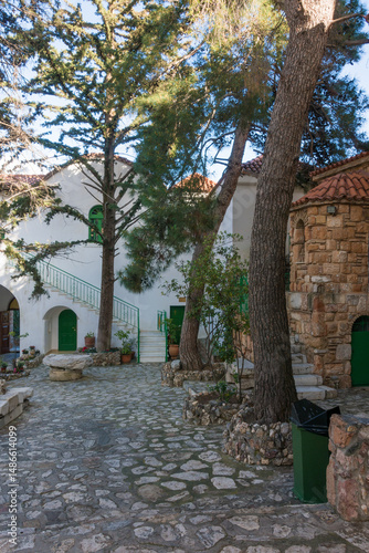 The beautiful monastery of Saint Efraim in Nea Makri, Greece