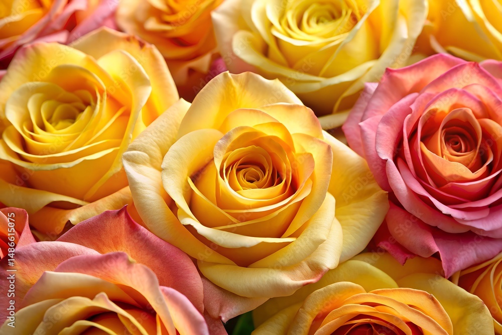 soft rose to yellow horizontal blend with texture soft rose to yellow horizontal blend with texture