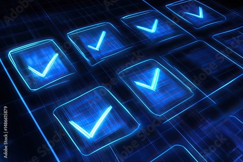 Digital check mark grid
