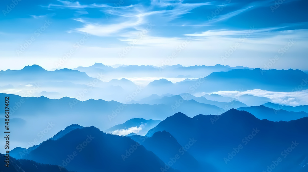 Obraz premium Majestic Mountain Range Panorama