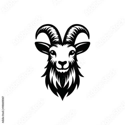 vector illustration of a goat