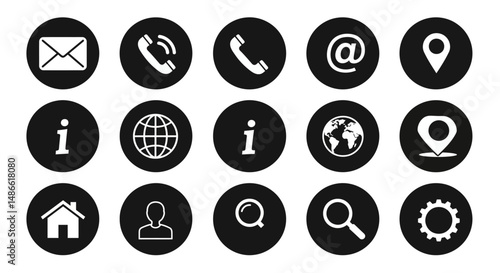 set vector icon buttons ui/ux for web and mobile ios or android