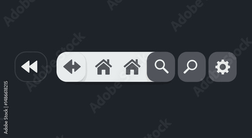 set vector icon buttons ui/ux for web and mobile ios or android