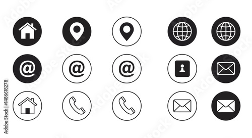 set vector icon buttons ui/ux for web and mobile ios or android