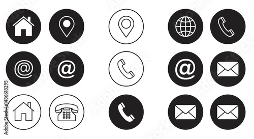 set vector icon buttons ui/ux for web and mobile ios or android