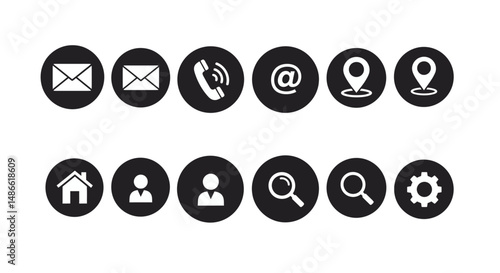 set vector icon buttons ui/ux for web and mobile ios or android