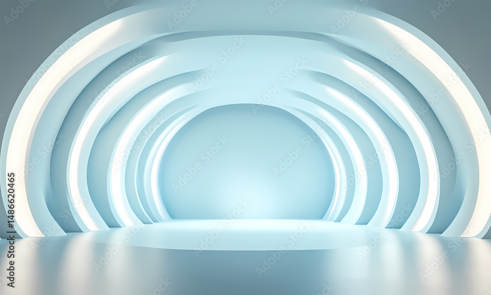 Obraz premium Futuristic Abstract Light Tunnel