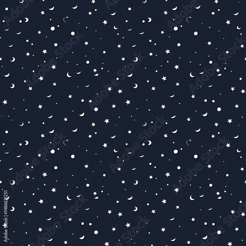 moons and stars scattered across a midnight background