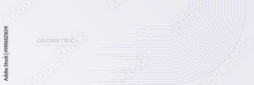 Abstract white geometric lines background. Creative idea. Futuristic technology graphic. Suit for cover, banner, presentation, poster, website, corporate, business