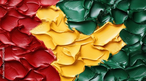 Textural closeup of vibrant paint strokes.