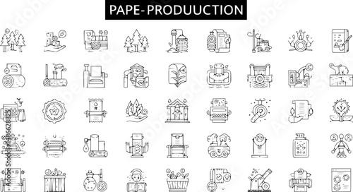 Repairman icons set. Outline set of repairman vector icons for web design isolated on white background
