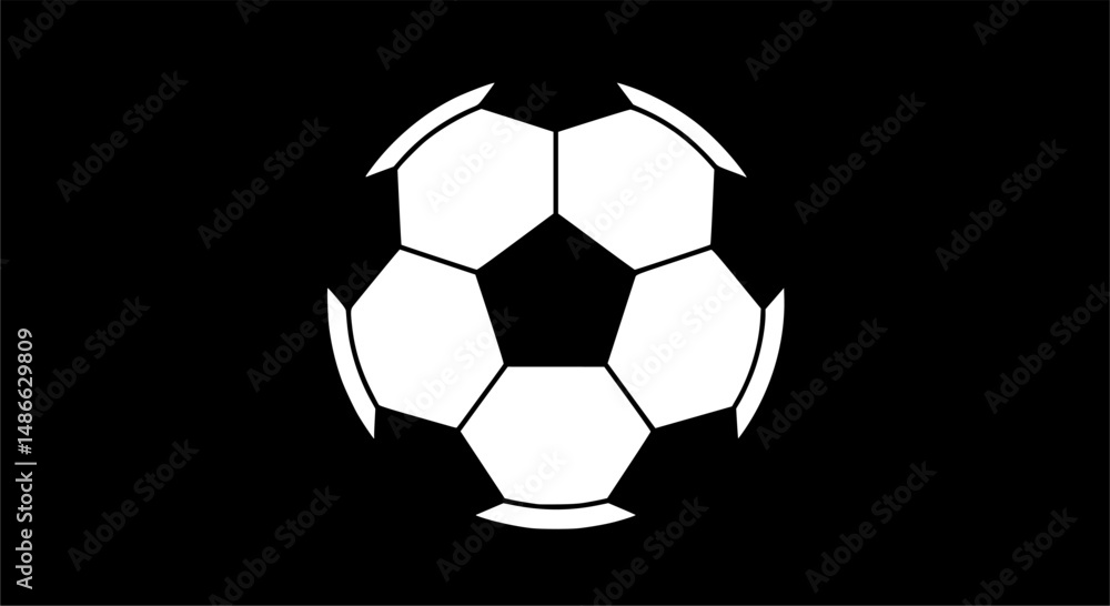 Fototapeta premium Soccer ball icon, simple black style 