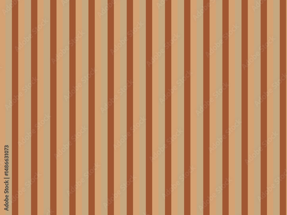 Fototapeta premium A background of vertical stripes. The stripes alternate between two shades of brown and beige, creating a simple, repeating pattern.