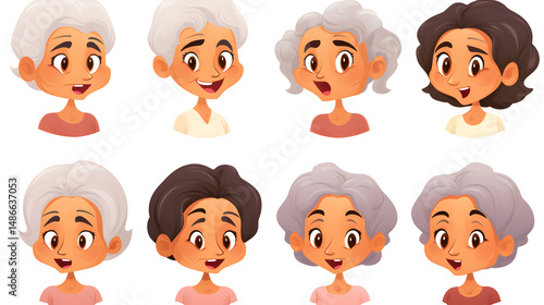 Collection of Transformation Photos Featuring Young Girls for Projects
