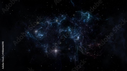 Mysterious nebula looped rotation