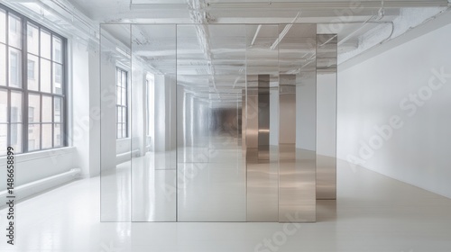 Wallpaper Mural Modern, minimalist interior space with glass partitions. Torontodigital.ca