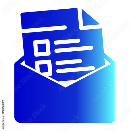 Mail Icon # Notary Pack Themes # Solid Gradient Style