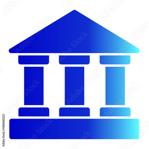 Court Icon # Notary Pack Themes # Solid Gradient Style