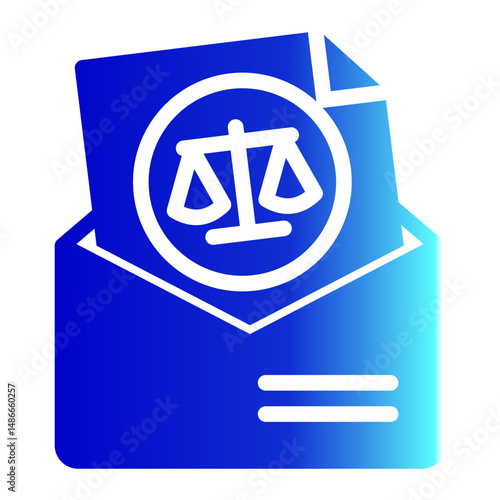 Subpoena Icon # Notary Pack Themes # Solid Gradient Style
