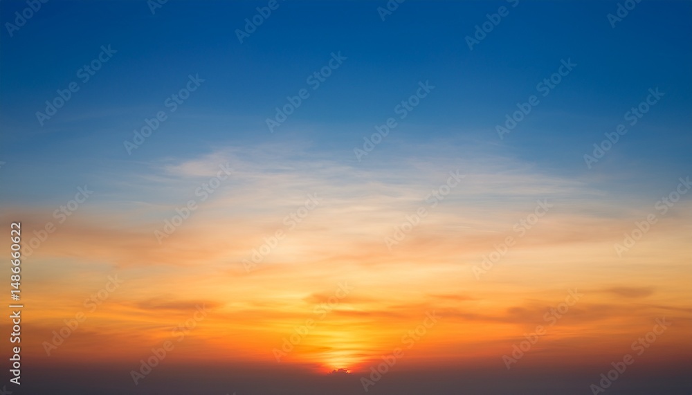 Obraz premium abstract gradient sunrise in the sky with cloud and blue mix orange natural background