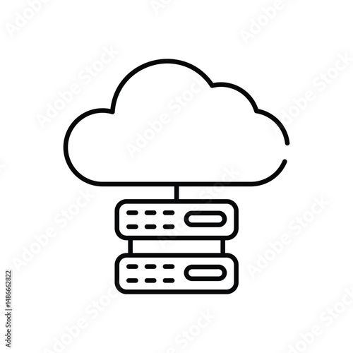 Cloud Storage icon vector stock illustration