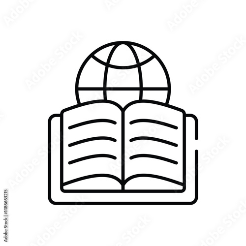 Online Book icon vector stock illustration
