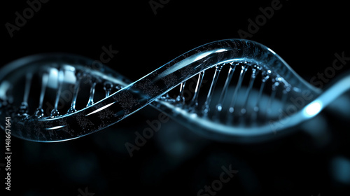 Close-Up of DNA Double Helix Structure