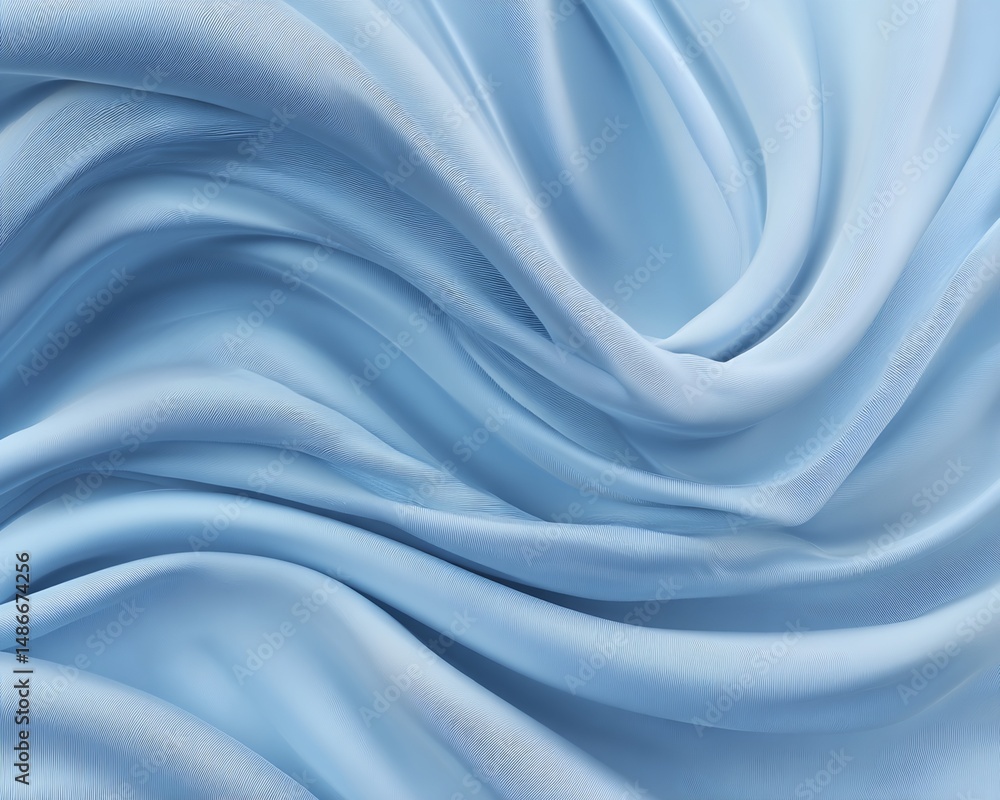 Obraz premium Light Blue Fabric Drape Texture