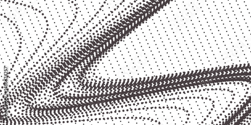 Grunge halftone gradient background. Faded grit noise texture. White and black sand wallpaper. Retro pixelated backdrop. Anime or manga style comic overlay. Vector graphic design textured template