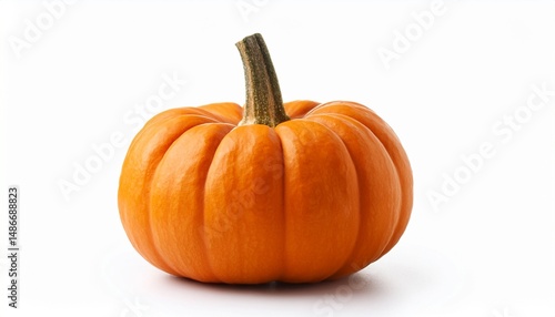 single mini pumpkin isolated on white
