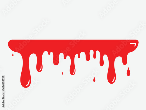 Dripping Red Liquid Graphic Design Element