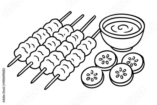 Satay Indonesian Traditional Skewered Meat Dish