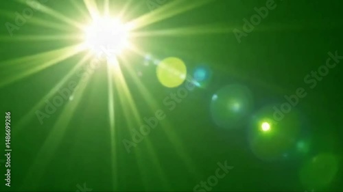 sunlight shining bright and glare - background green screen overlay effect video, Generative AI