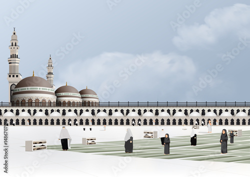 Eid Mubarak design Masjid Al Haram