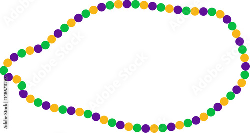 Mardi Gras Colourful Beads String Necklace