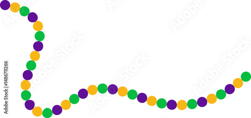 Mardi Gras Colourful Beads String Necklace