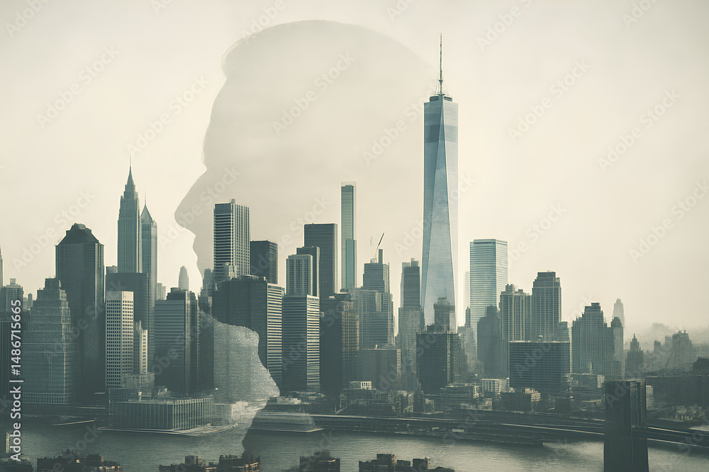 Obraz premium hong kong skyline