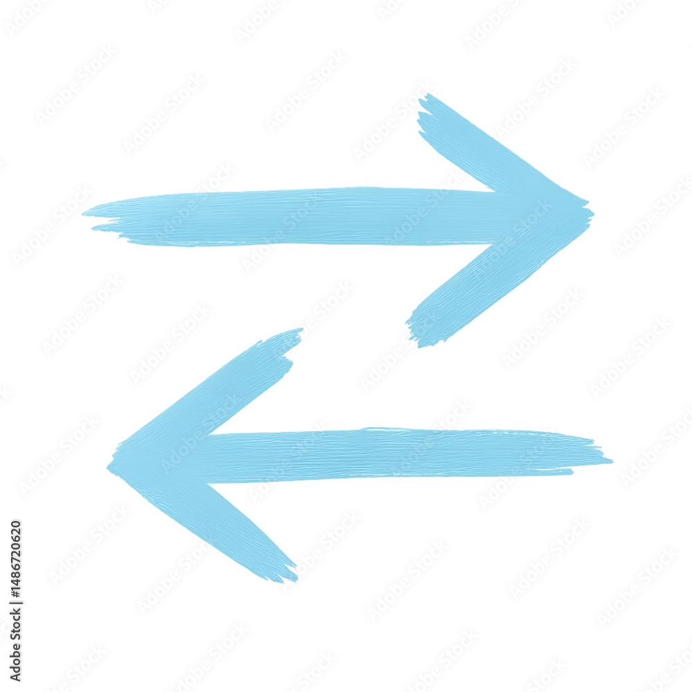 Naklejka premium Arrows in Opposite Directions