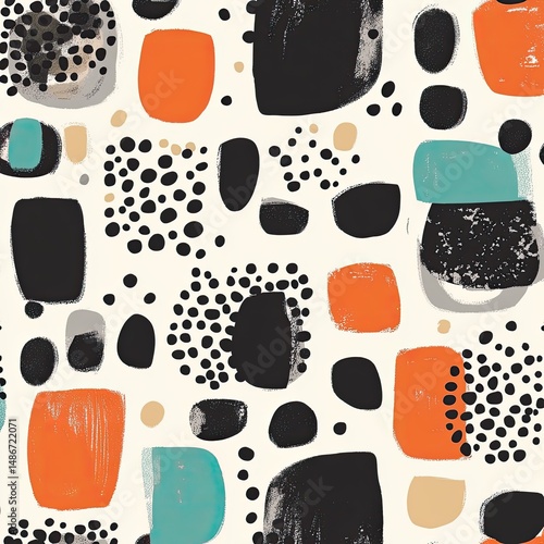 Wallpaper Mural Abstract pattern of organic shapes Torontodigital.ca