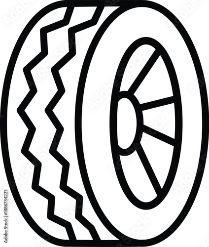  Car tire fitting services design concept