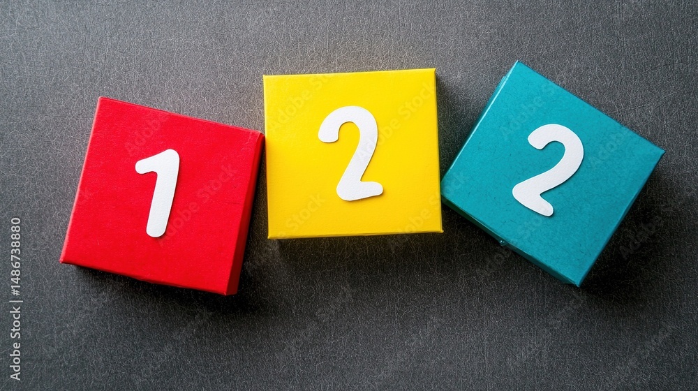 Colorful Number Cubes Sequence. Colorful Number Cubes Sequence.