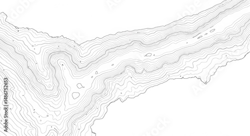 Topographic Lines: Abstract Landscape Map
