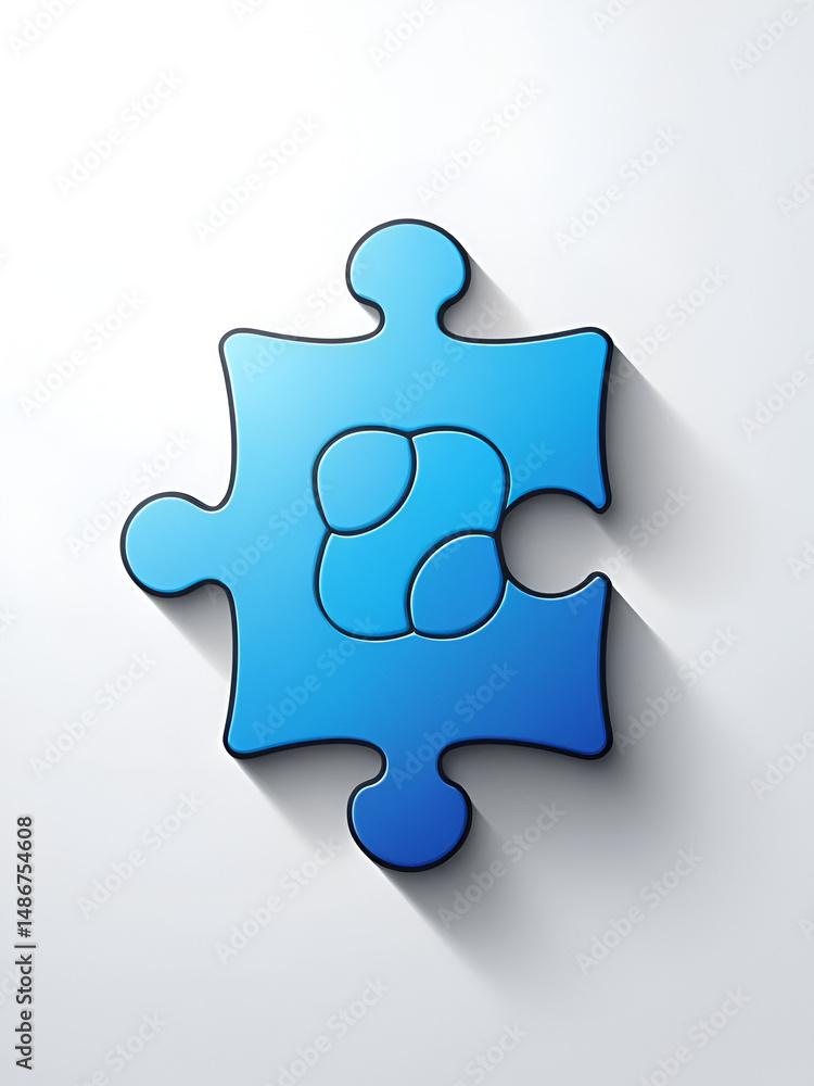 Fototapeta premium An icon design of puzzle piece