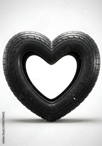 Tire in heart shape